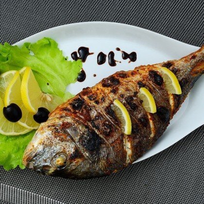 Дорадо на мангале