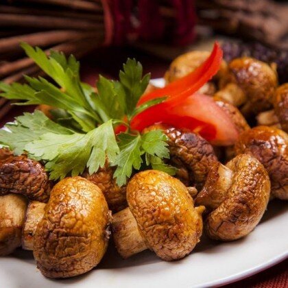 Шампиньоны на углях