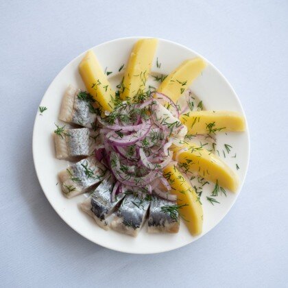 Сельдь с картофелем