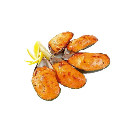 Запечённые мидии под сыром и чесноком