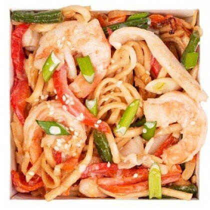 Лапша удон с морепродуктами