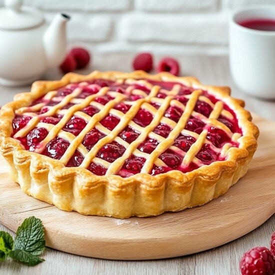 Пирог летний с малиной