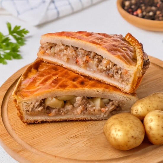 Пирог с мясом и картошкой