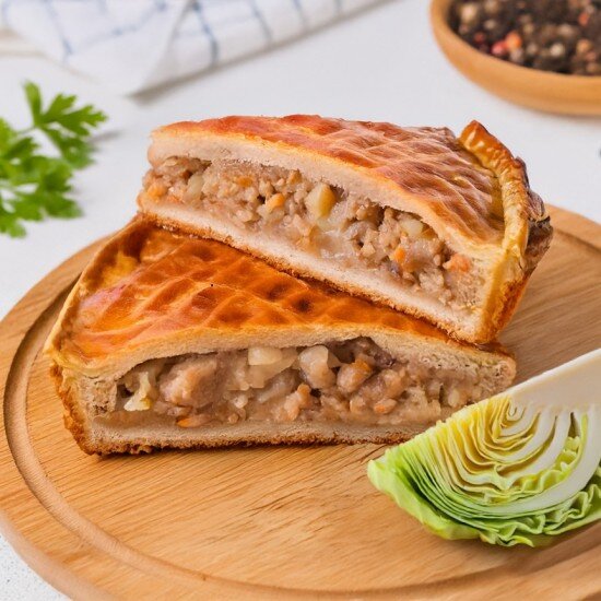 Пирог с мясом и капустой