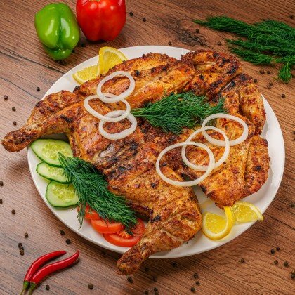 Курица на углях