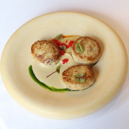 Котлеты из щуки с кремом на основе цветной капусты