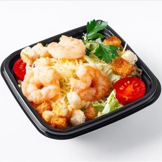 Салат Цезарь с креветками