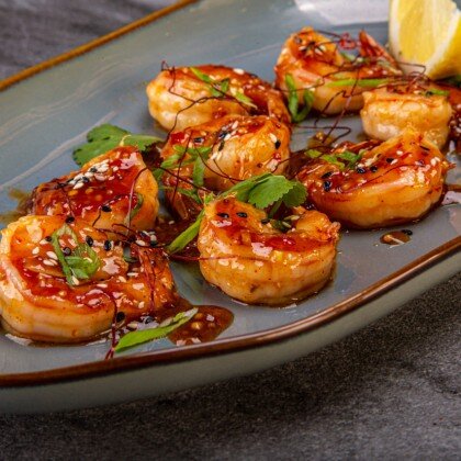 Креветка в соусе сладкий чили