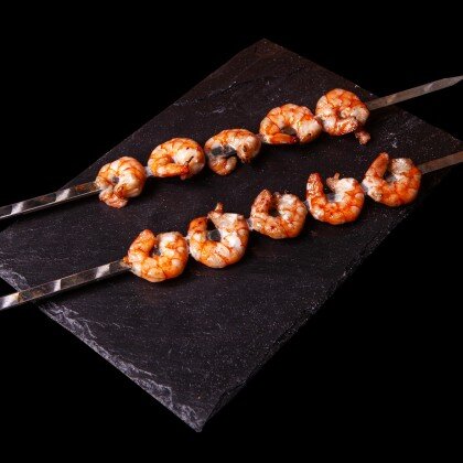 Креветки на мангале
