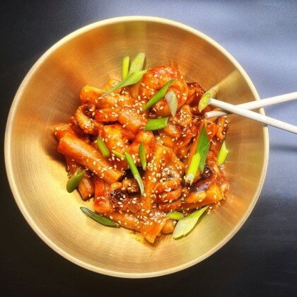 Токпокки с морепродуктами