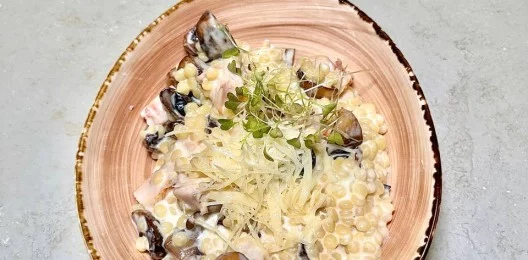 Макароны птитим  курица и грибы