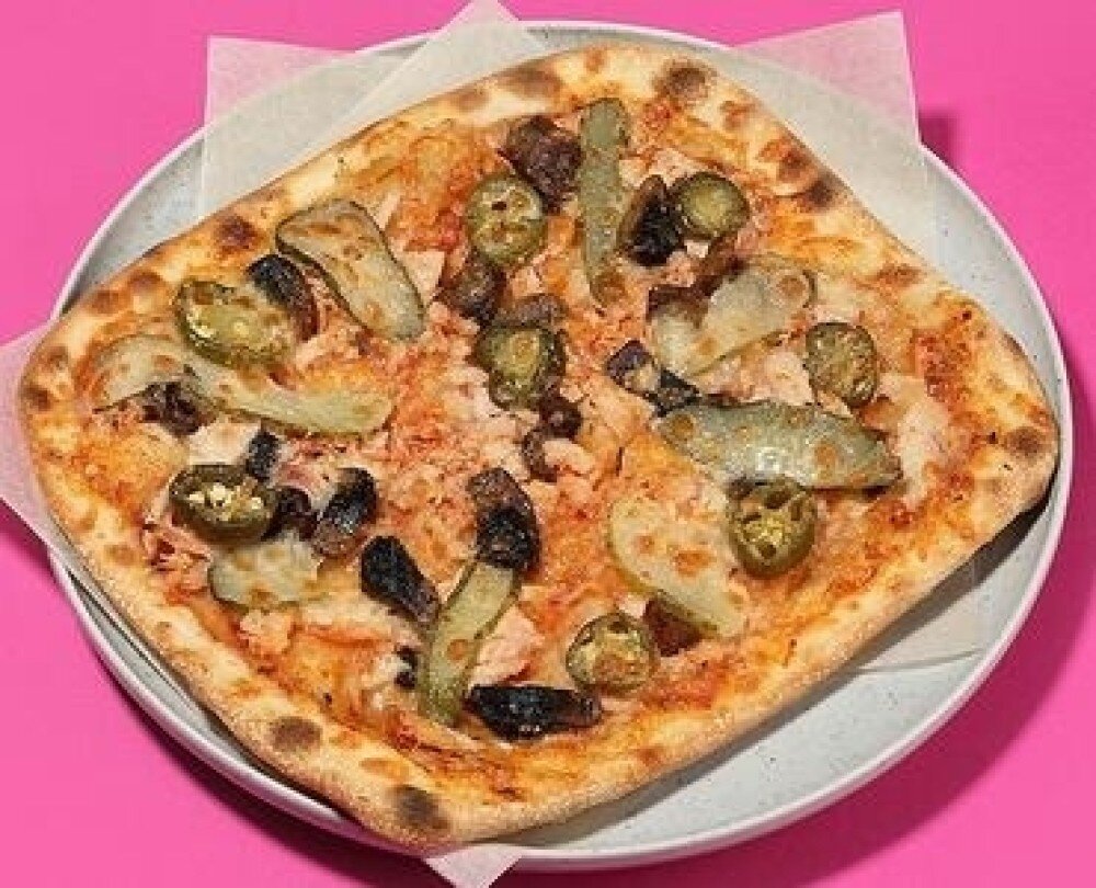 Пицца курица и грибы