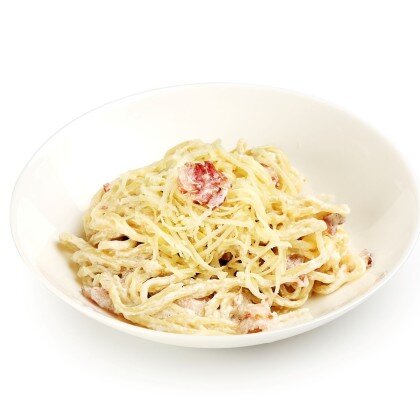 Лапша с беконом в сливочном соусе
