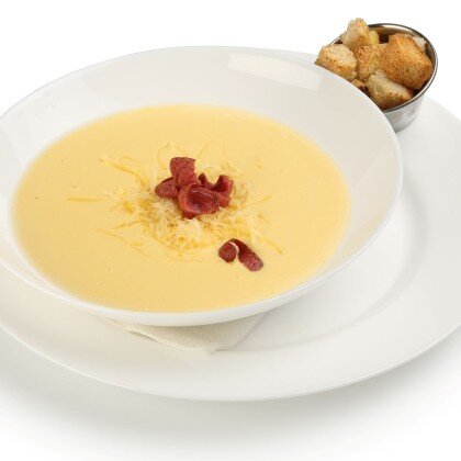 Суп-крем Сырный с колбасками