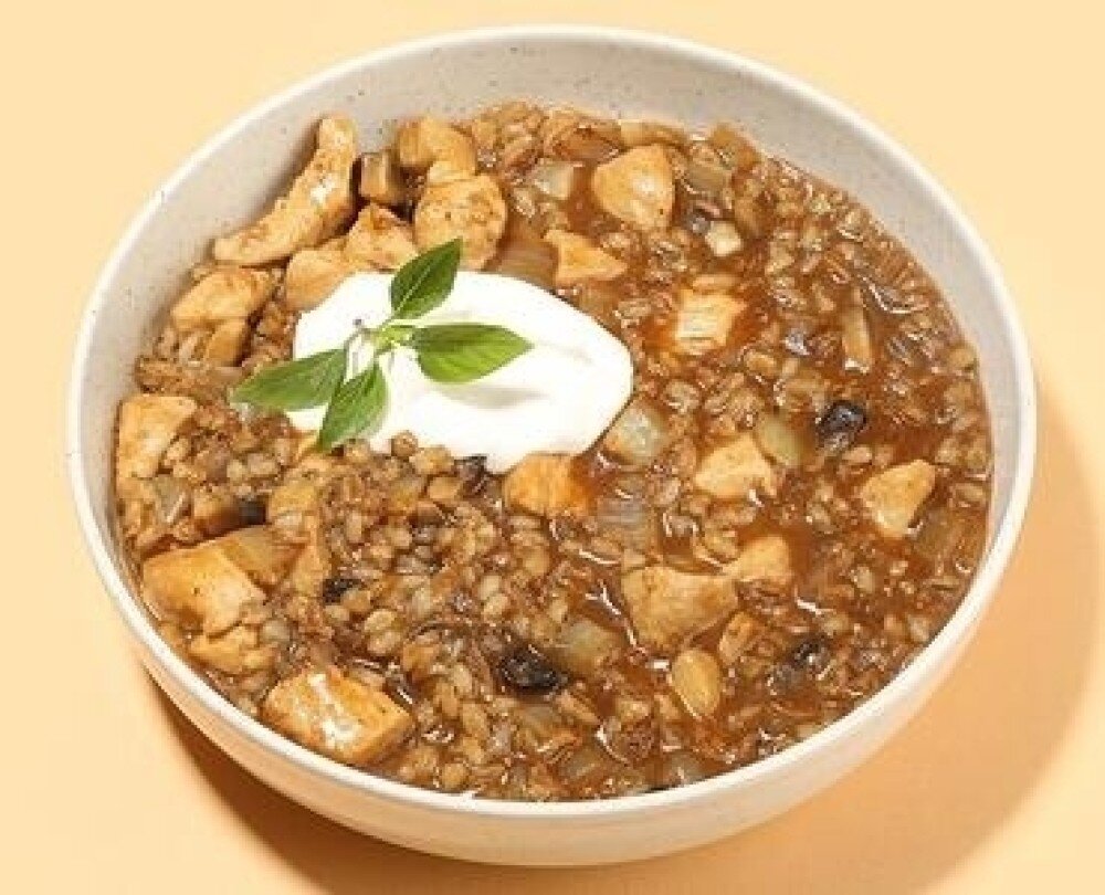 Ризотто из перловки с курицей