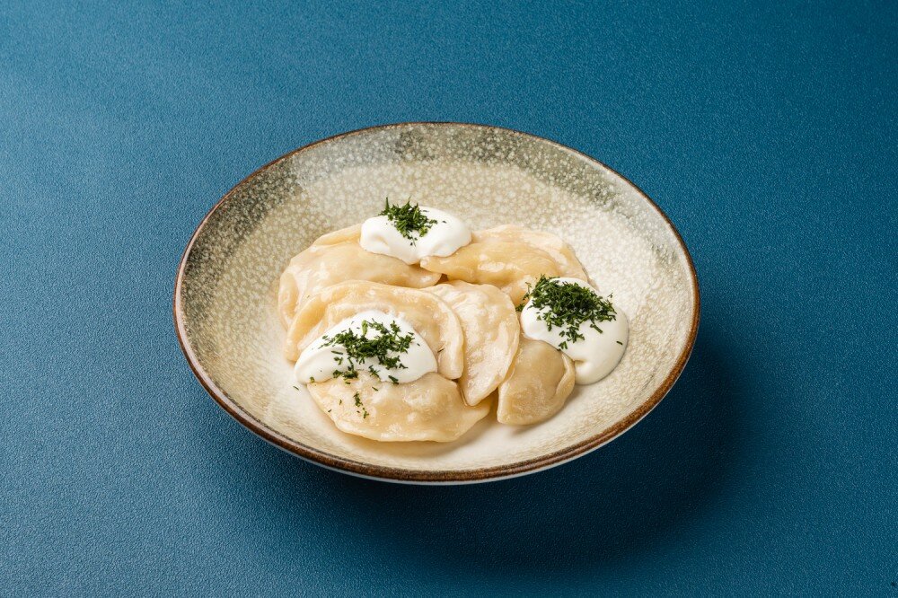 Вареники с картофелем и луком отварные