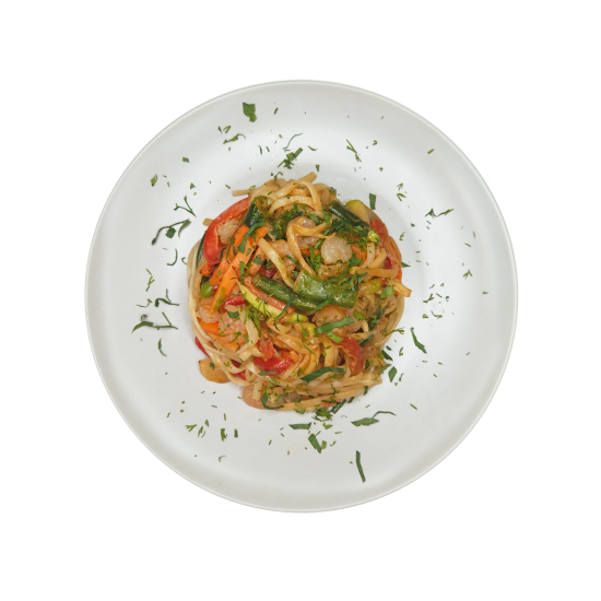 Wok с креветкой