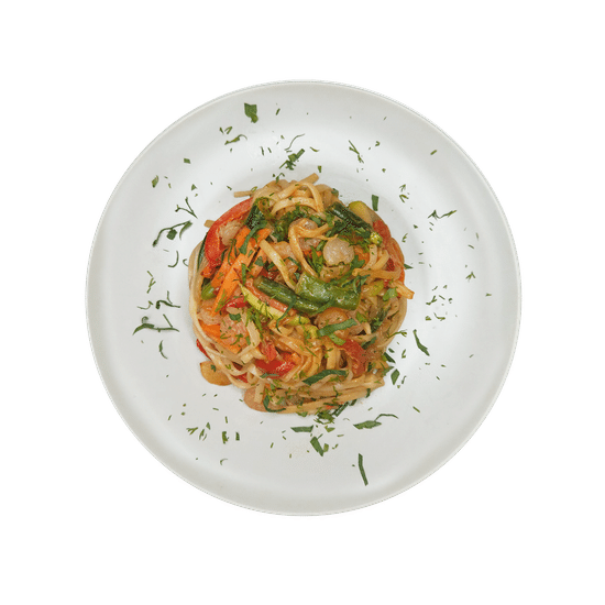 Вок с креветкой