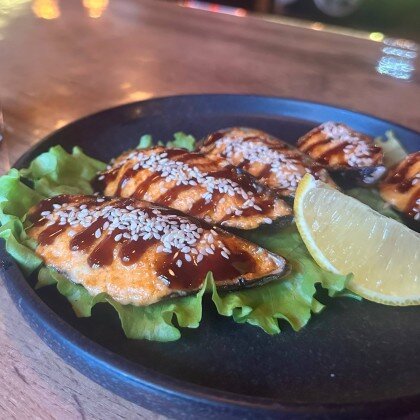 Мидии запеченные (5шт)