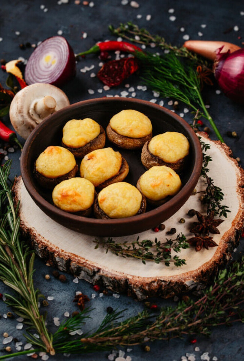 Шампиньоны под сыром