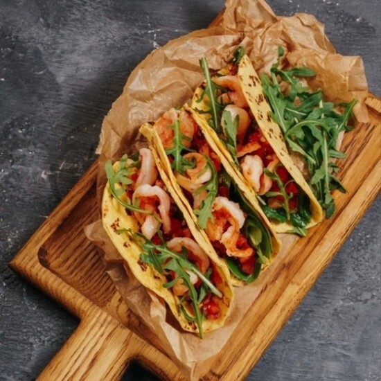 Тако с креветкой