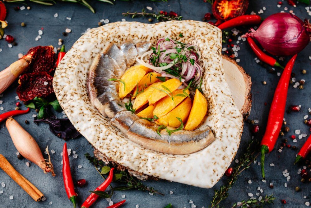 Сельдь с картофелем