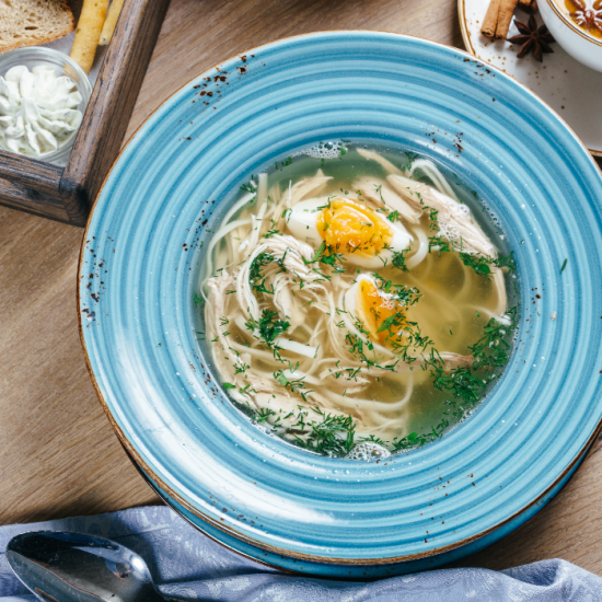 Суп с фрикадельками и домашней лапшой