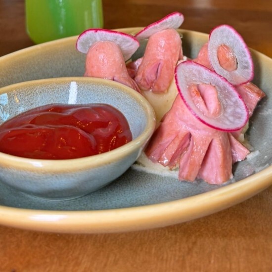 Пюрешка с сосисками