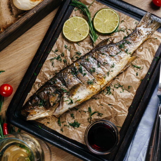 Сибас на гриле