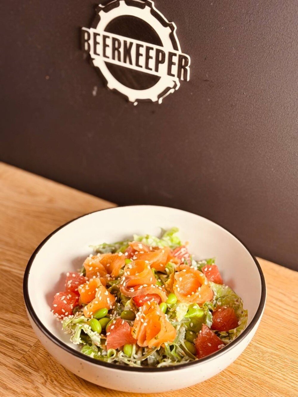 Салат с лососем