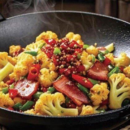 B47 Цветная капуста на сковородке 干锅花菜