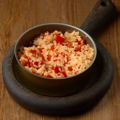 Рис с подкопчеными сладкими перцами