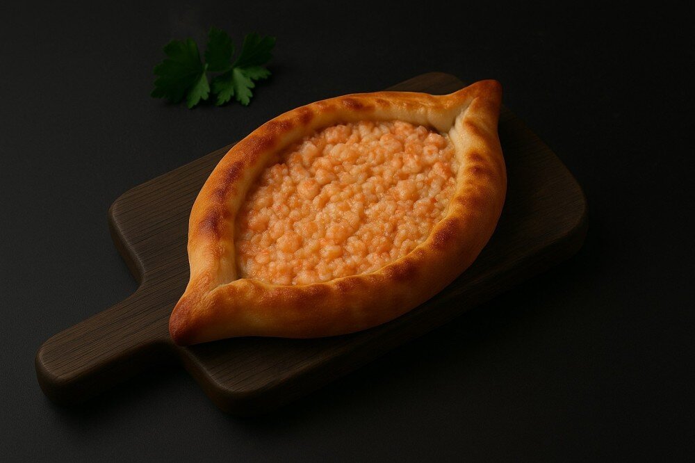 Хачапури "с сыром и креветкой"