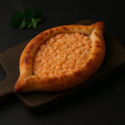 Хачапури "с сыром и креветкой"