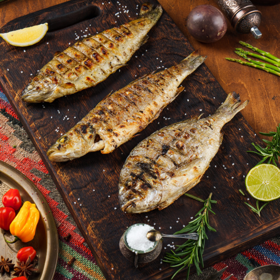 Форель радужная на мангале