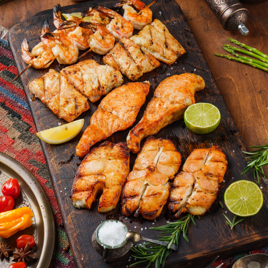 Ассорти рыбное на мангале