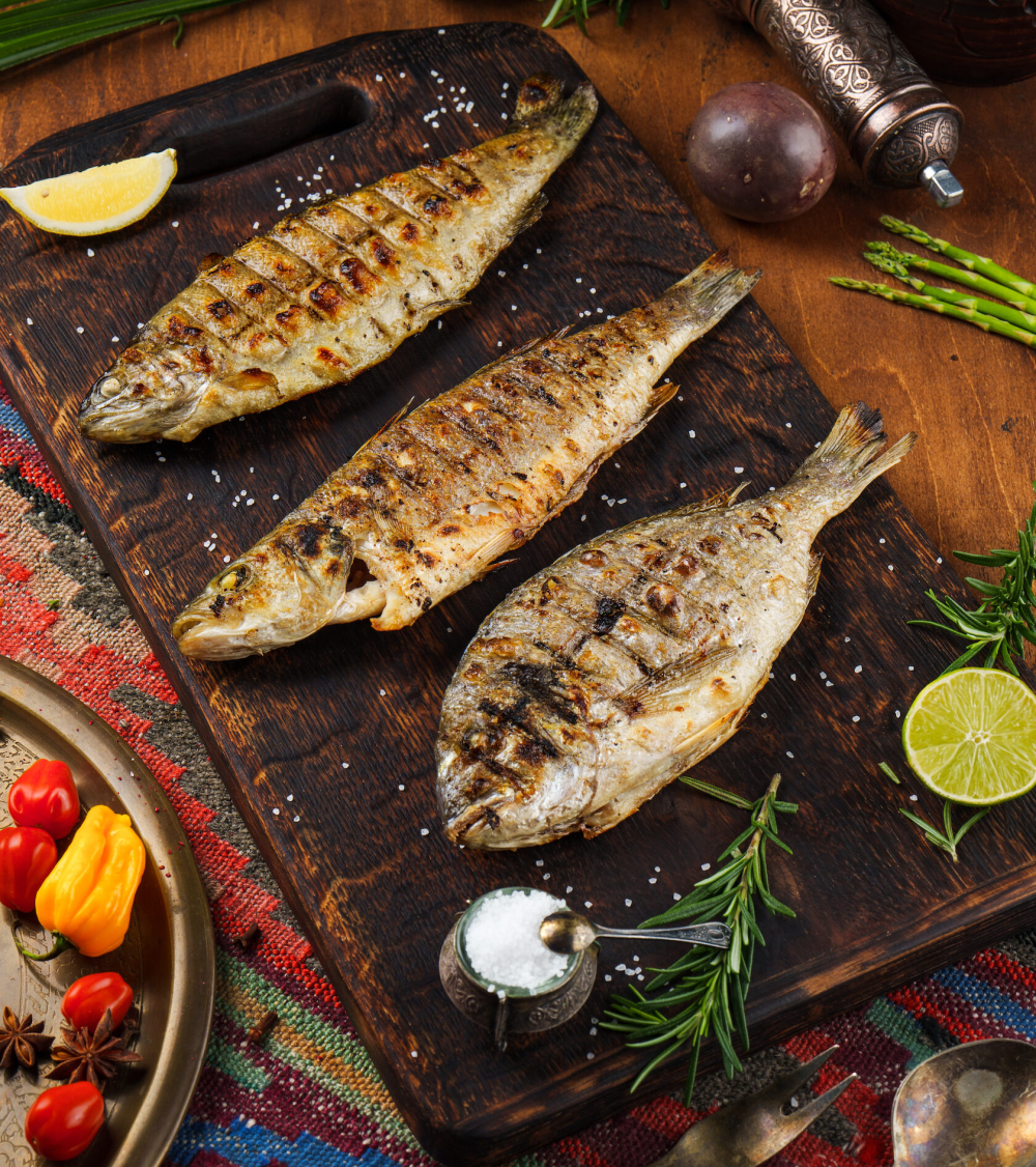 Дорадо на мангале