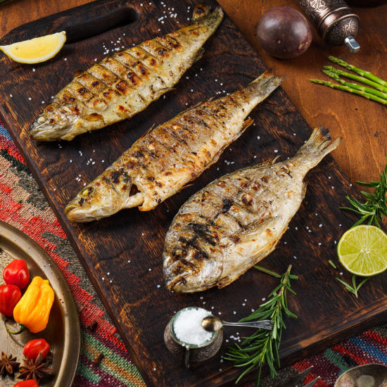 Дорадо на мангале