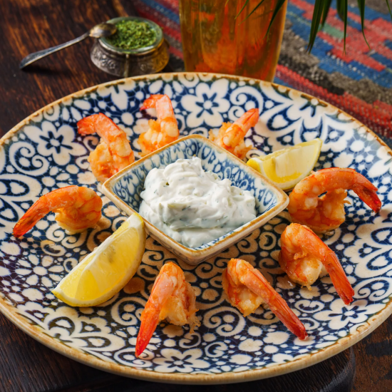 Креветки жареные