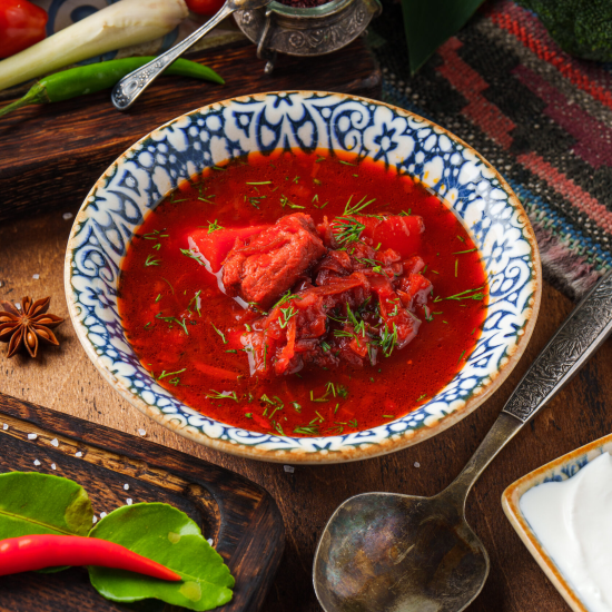 Борщ с телятиной