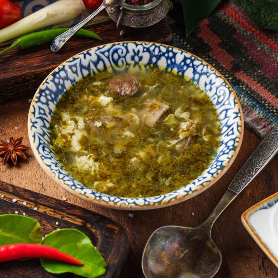 Щавелевый суп с телятиной