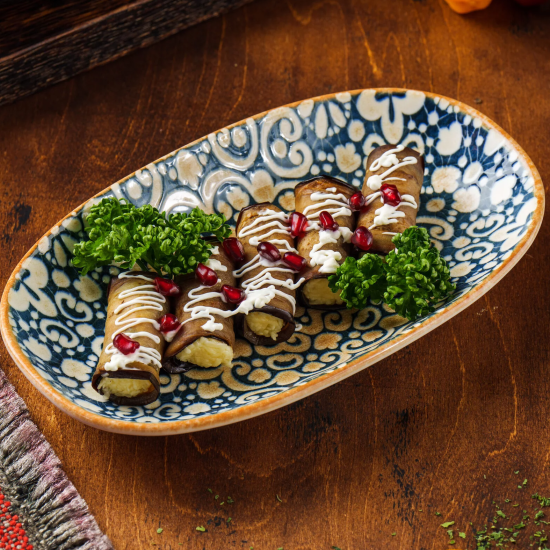 Баклажаны с сырной начинкой