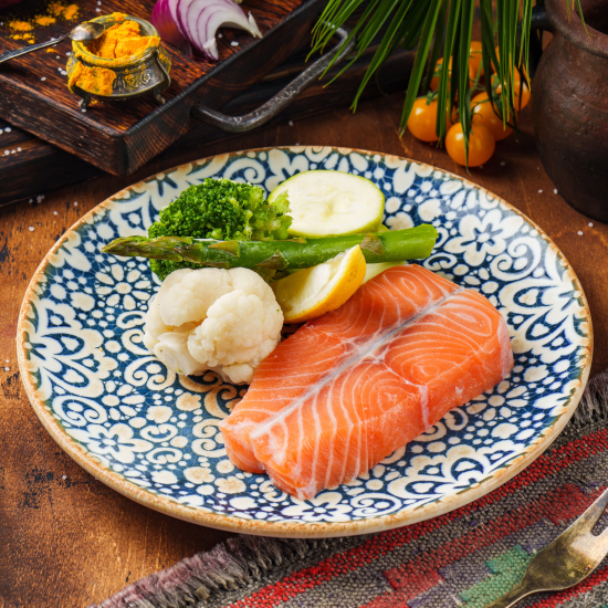 Семга на пару