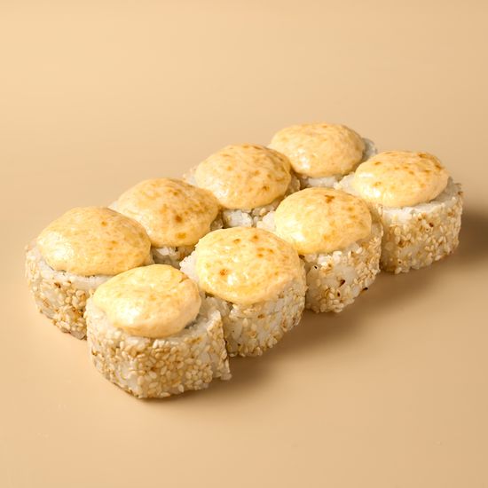 Запеченый с креветкой в кунжуте