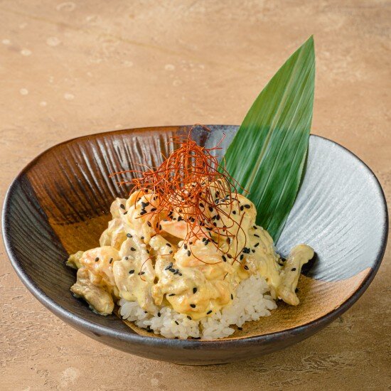 Рис с курицей и креветками