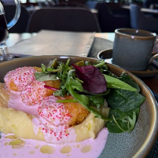 Крабовая котлета  с пюре