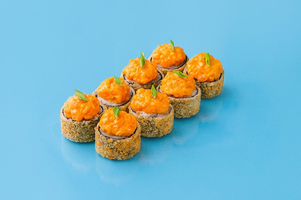 Жареный лосось спайси и сливочный сыр