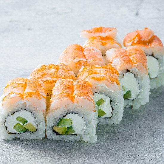 Филадельфия с креветками