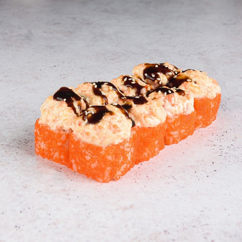 Запеченный с креветкой и окунем