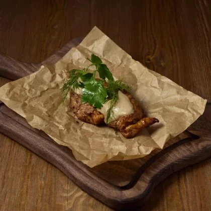 Куриная грудка с грибным соусом